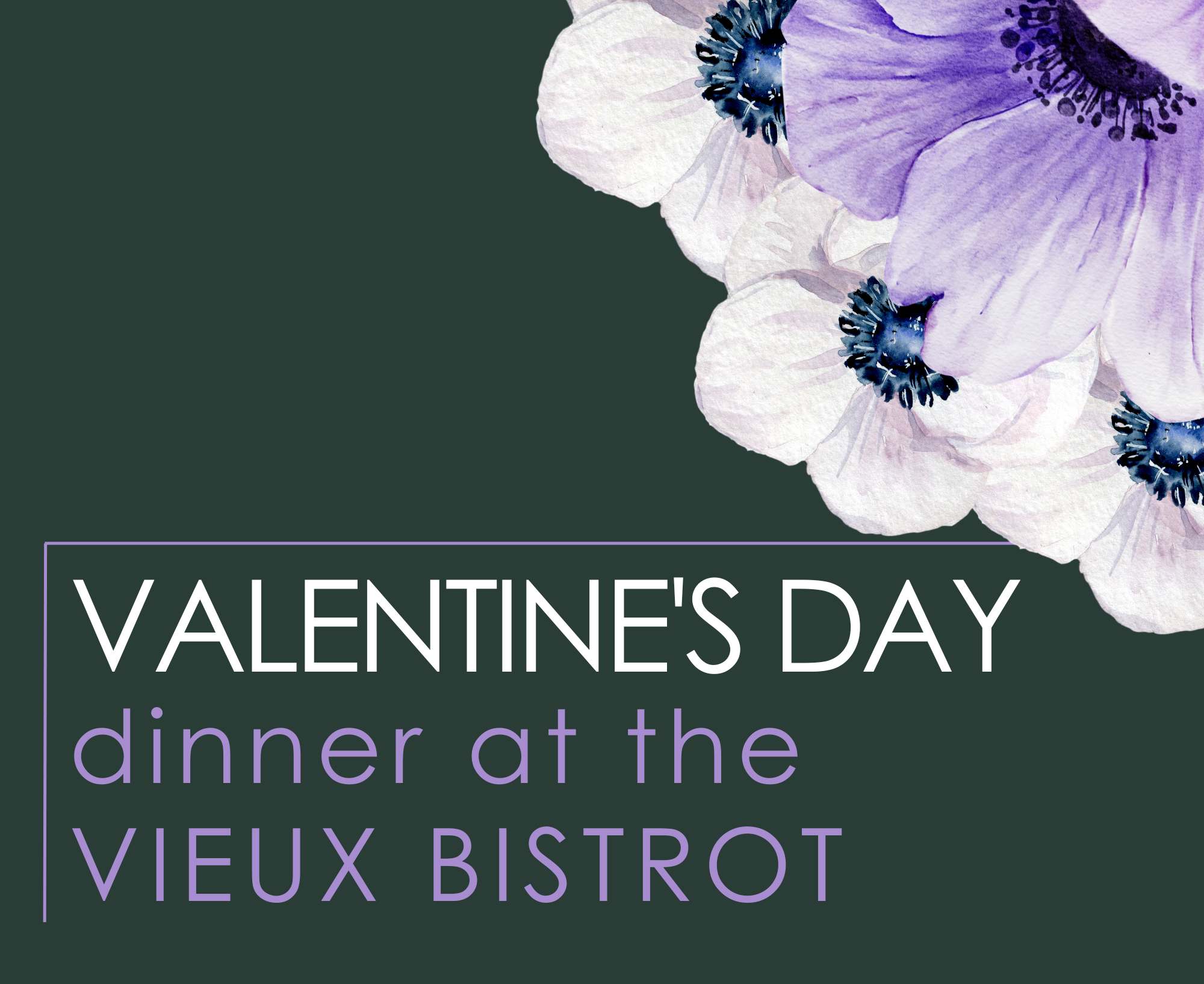 dinner at the Vieux Bistrot Valentine's day