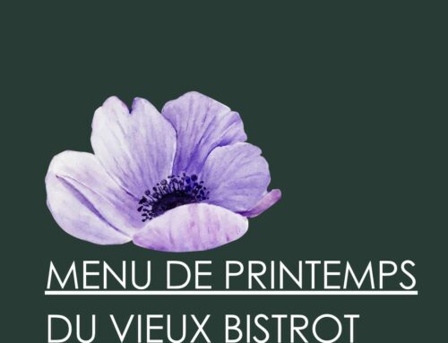 Nouveau menu de Printemps au Vieux Bistrot de Provence
